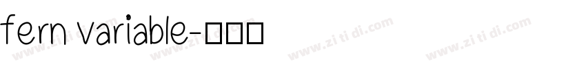 fern variable字体转换